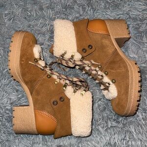 See by Chloé Women's Eileen Shearling Hiking Boots